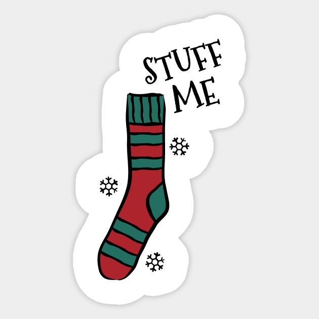 Stuff Me Christmas Sock Sticker by notami